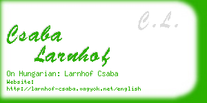 csaba larnhof business card